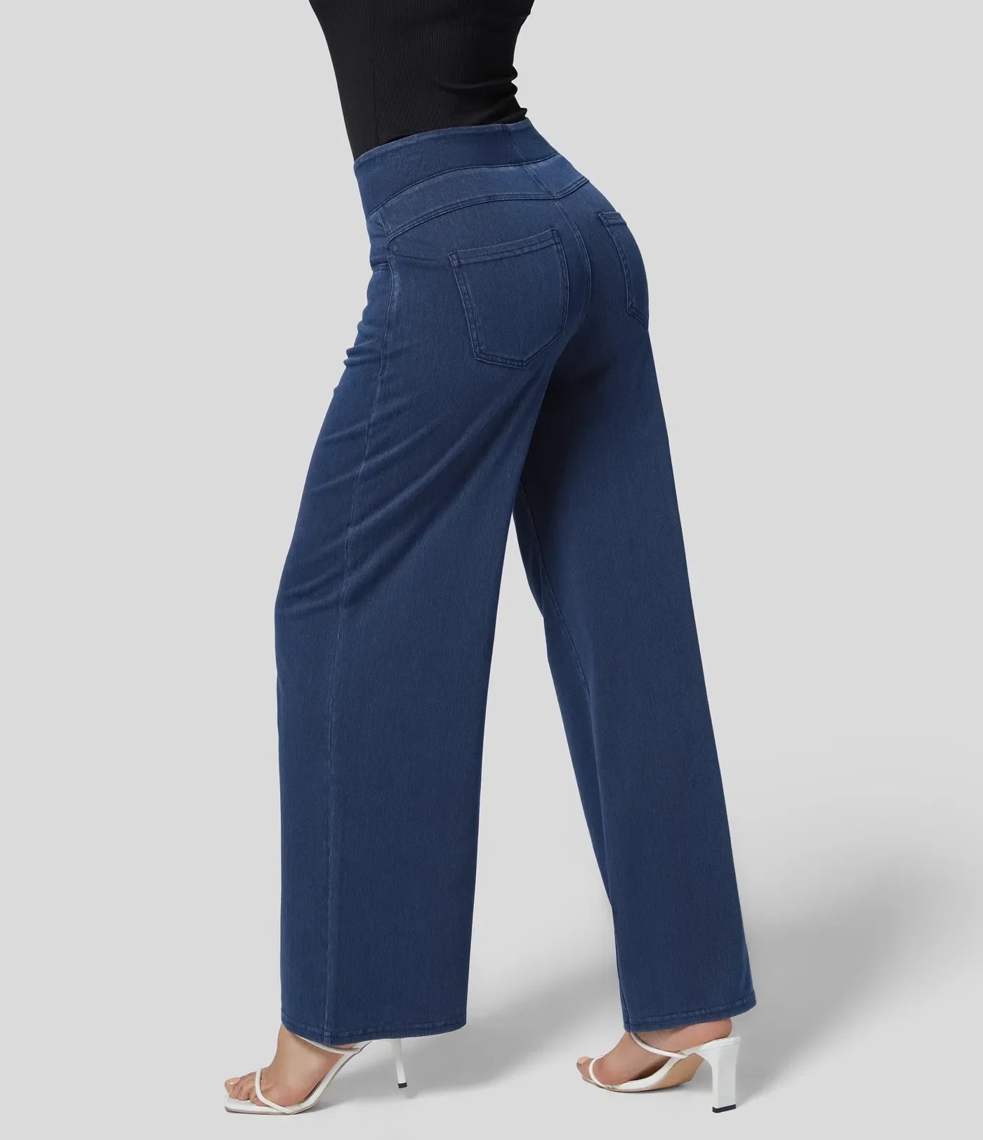 Lockere Arbeitsjeans aus gestricktem Stretch-Denim