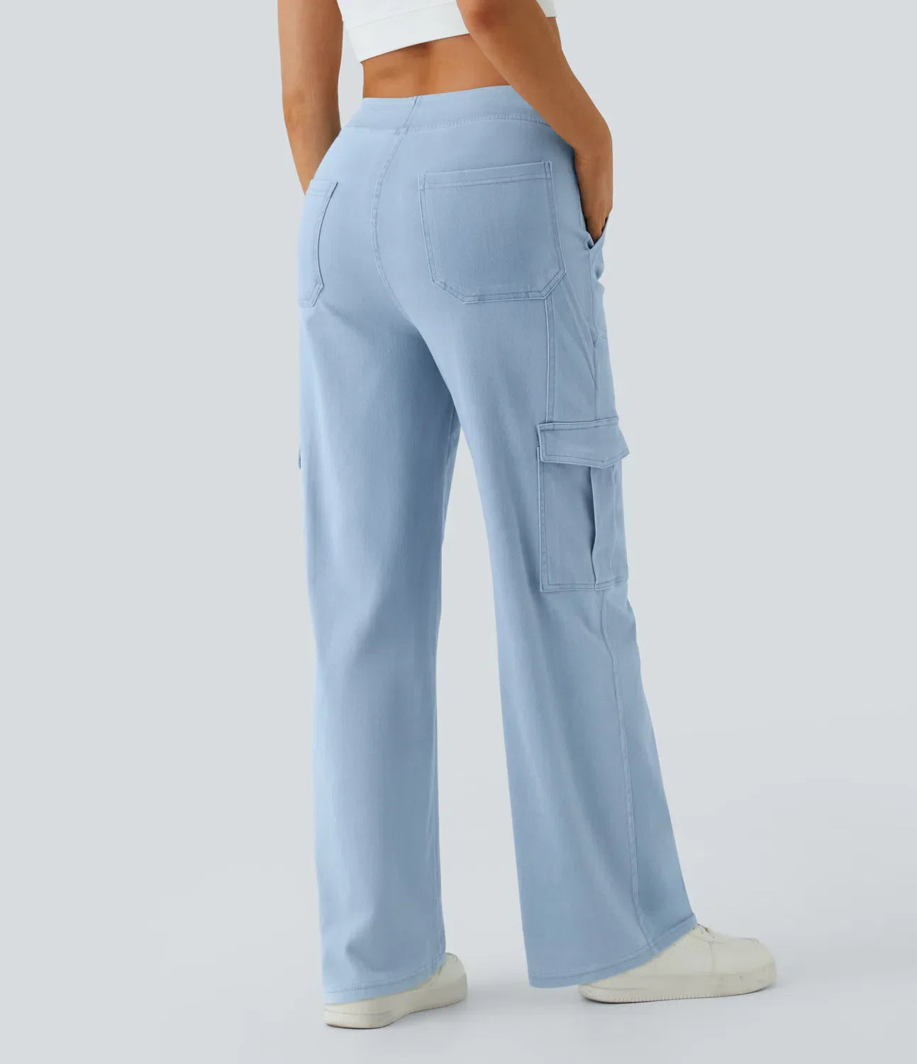 Cargo-Jeans mit mittlerer Leibhöhe