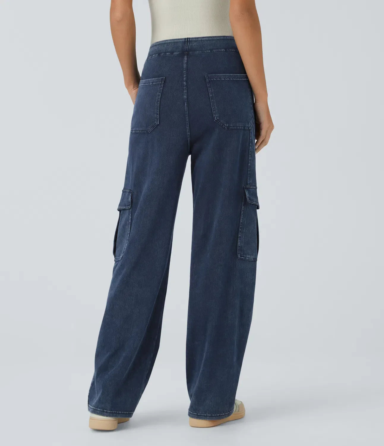 Cargo-Jeans mit mittlerer Leibhöhe