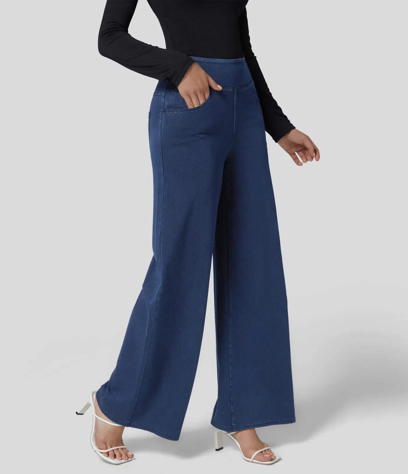 Locker sitzende Arbeitsjeans aus Stretch-Denim