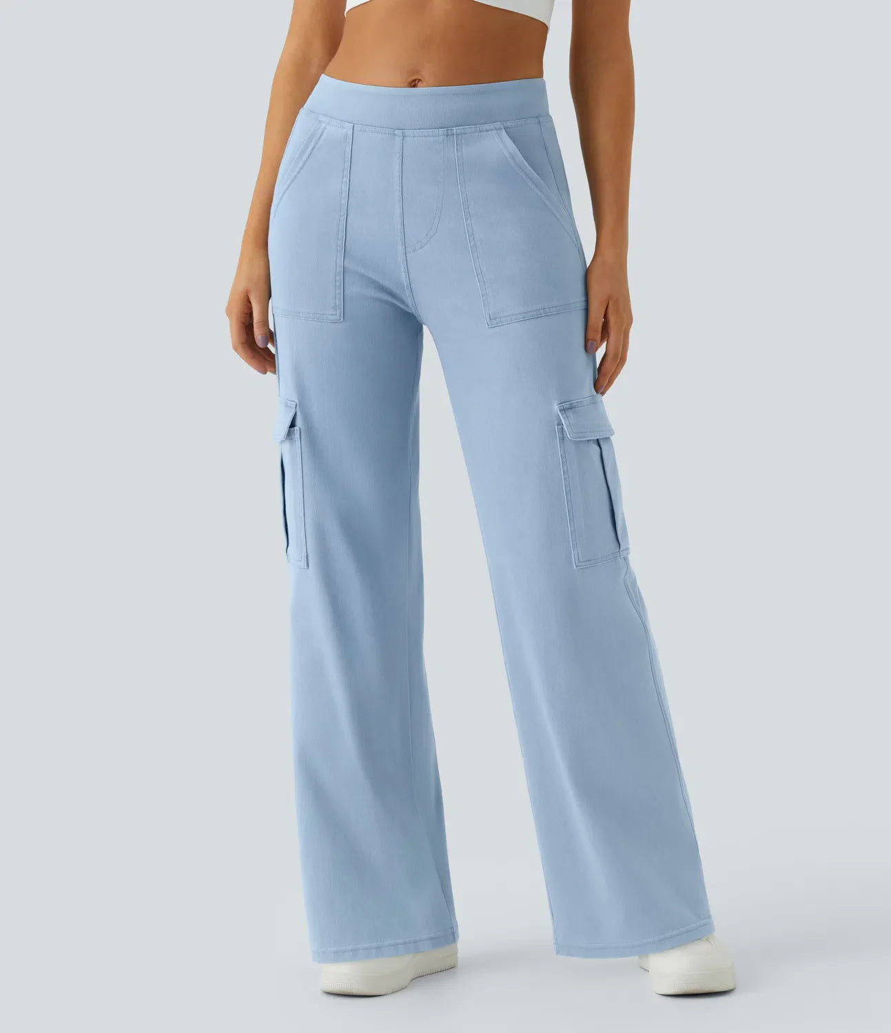 Cargo-Jeans mit mittlerer Leibhöhe