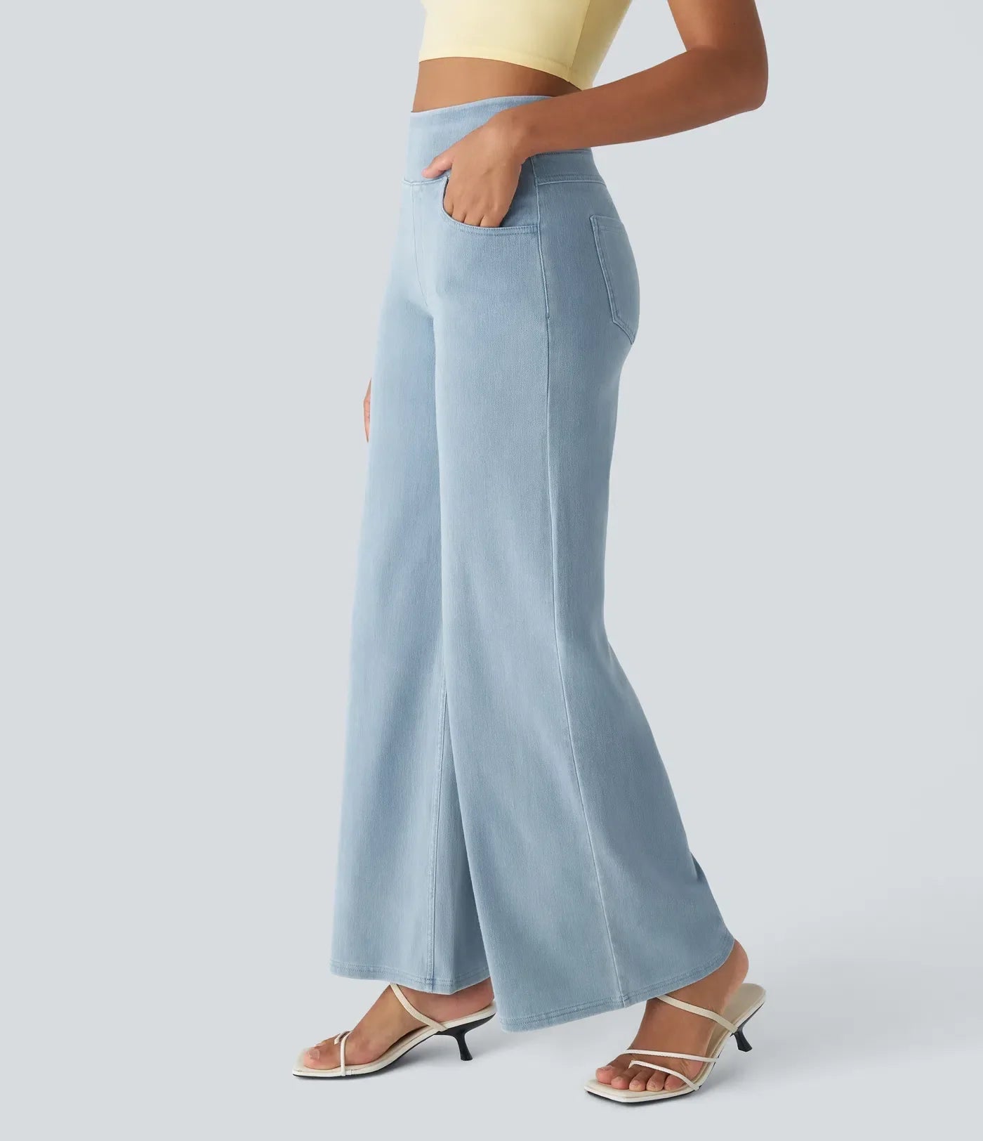 Locker sitzende Arbeitsjeans aus Stretch-Denim