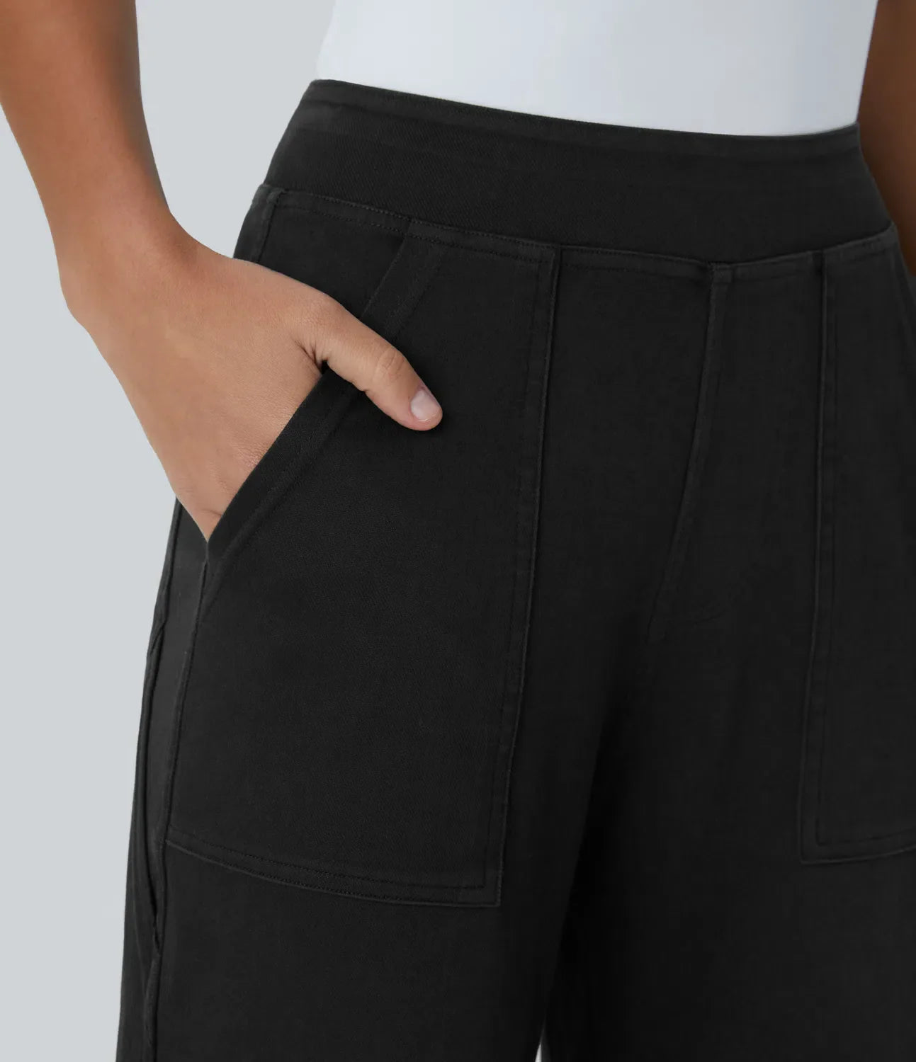 Cargo-Jeans mit mittlerer Leibhöhe