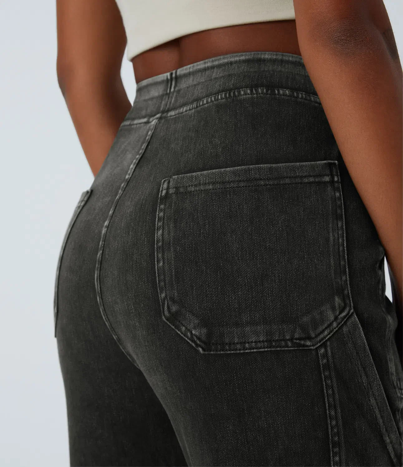 Cargo-Jeans mit mittlerer Leibhöhe