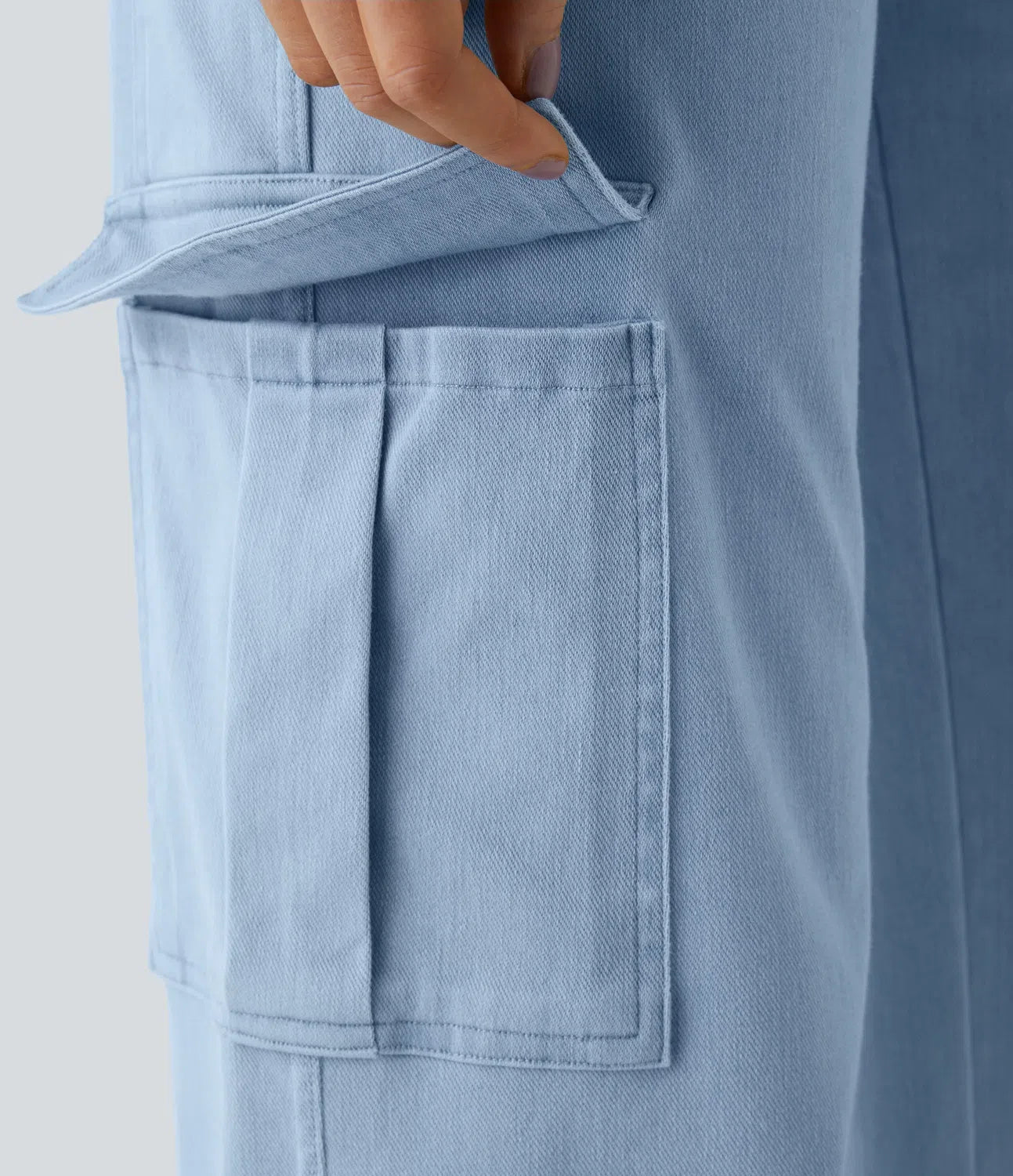 Cargo-Jeans mit mittlerer Leibhöhe