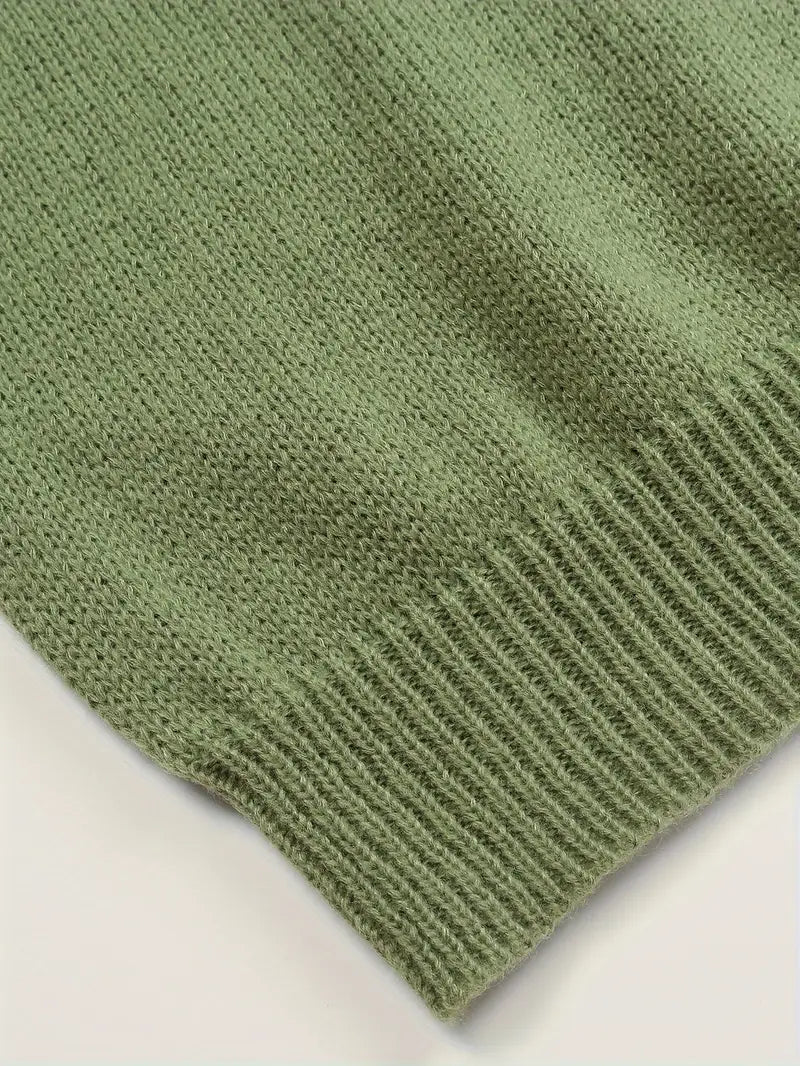 Breezy Grüner Langarmpullover mit Aufdruck
