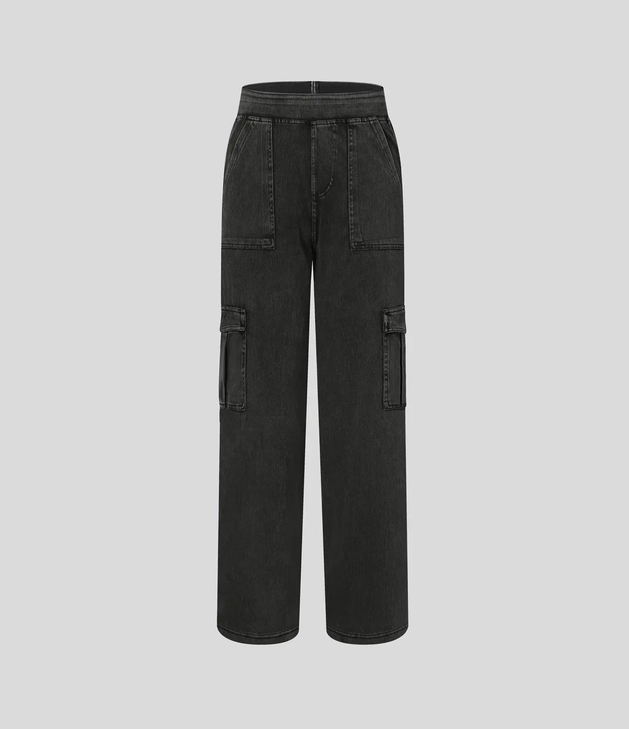 Cargo-Jeans mit mittlerer Leibhöhe