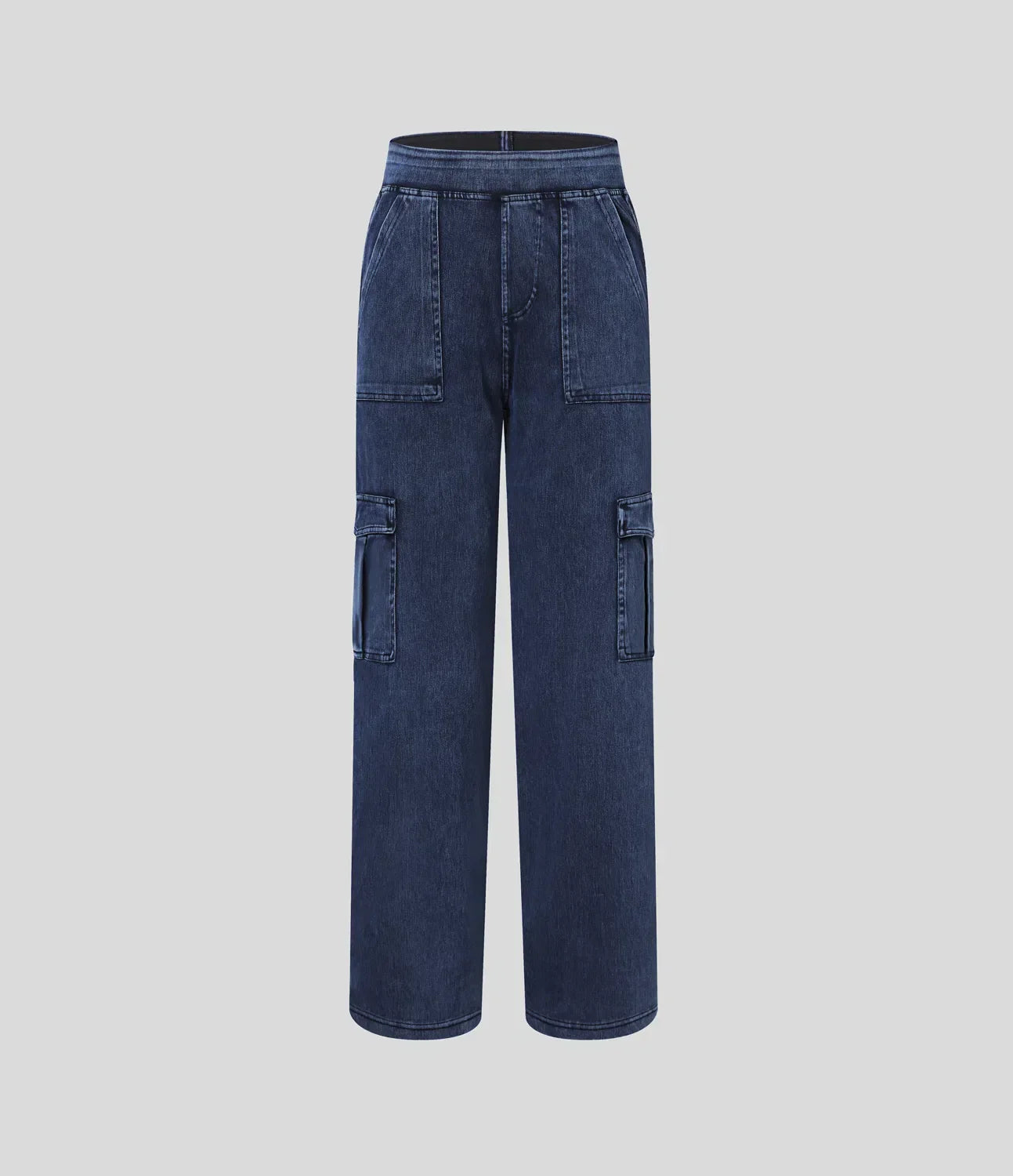 Cargo-Jeans mit mittlerer Leibhöhe