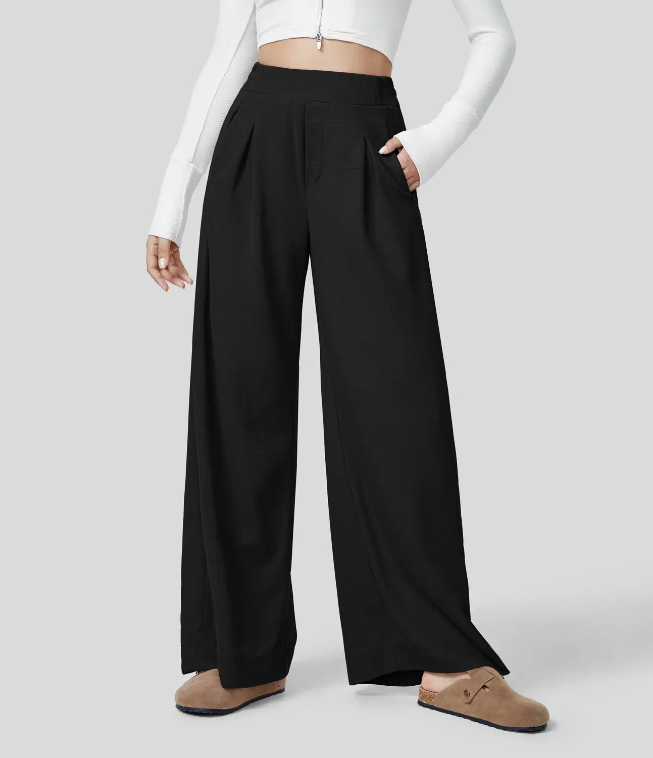 Freizeithose mit hoher Taille