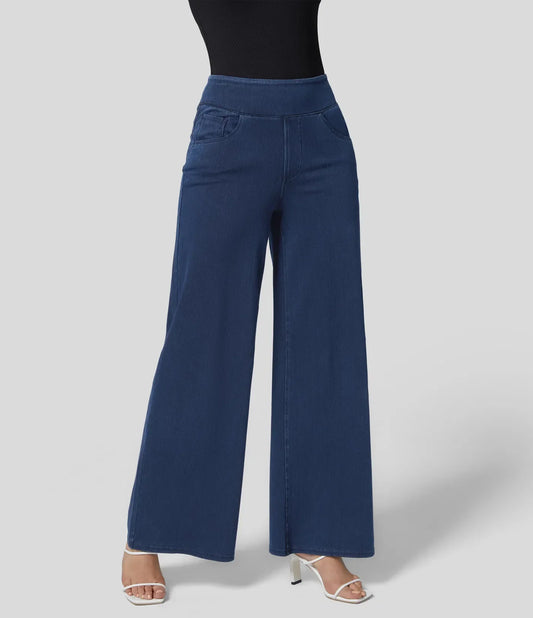 Lockere Arbeitsjeans aus gestricktem Stretch-Denim