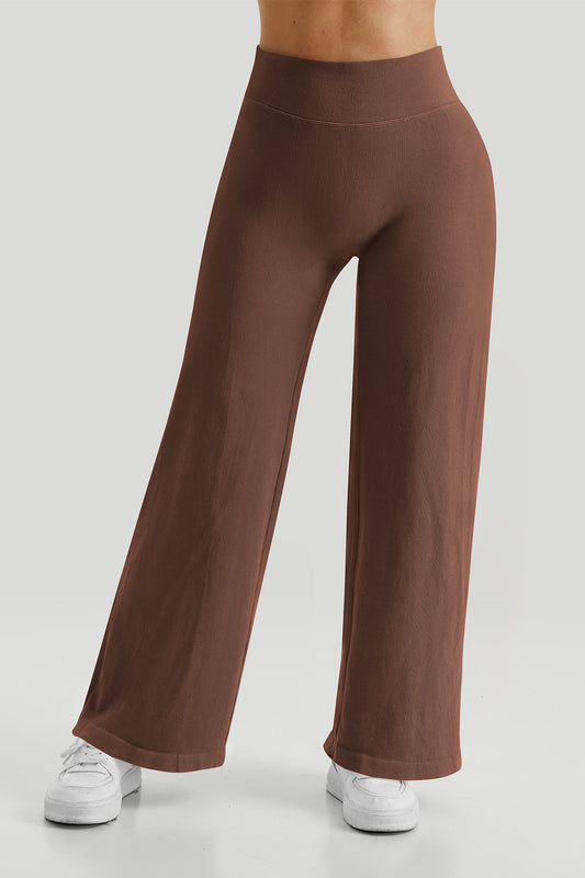 Klassische nahtlose Hose mit weitem Bein