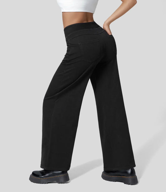 Lockere Arbeitsjeans aus gestricktem Stretch-Denim