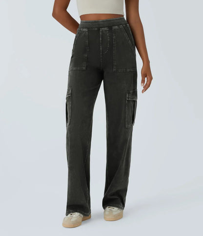 Cargo-Jeans mit mittlerer Leibhöhe