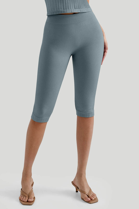 Gerippte Capri-Hose