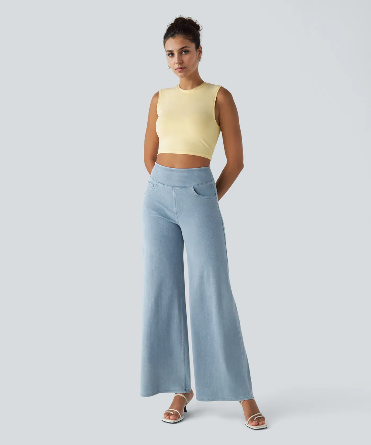 Locker sitzende Arbeitsjeans aus Stretch-Denim