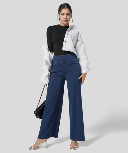 Locker sitzende Arbeitsjeans aus Stretch-Denim